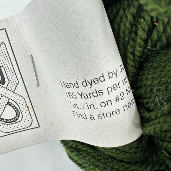 Interlacements Tiny Toes Yarn Hand Dyed Judy Ditmore Green SuperWash Merino Wool - Picture 6 of 9